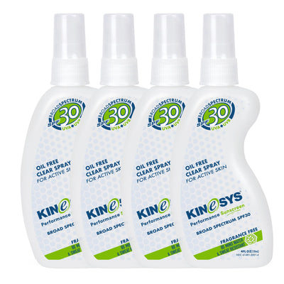KINeSYS SPF 30 Fragrance Free Spray Sunscreen 4 Pack